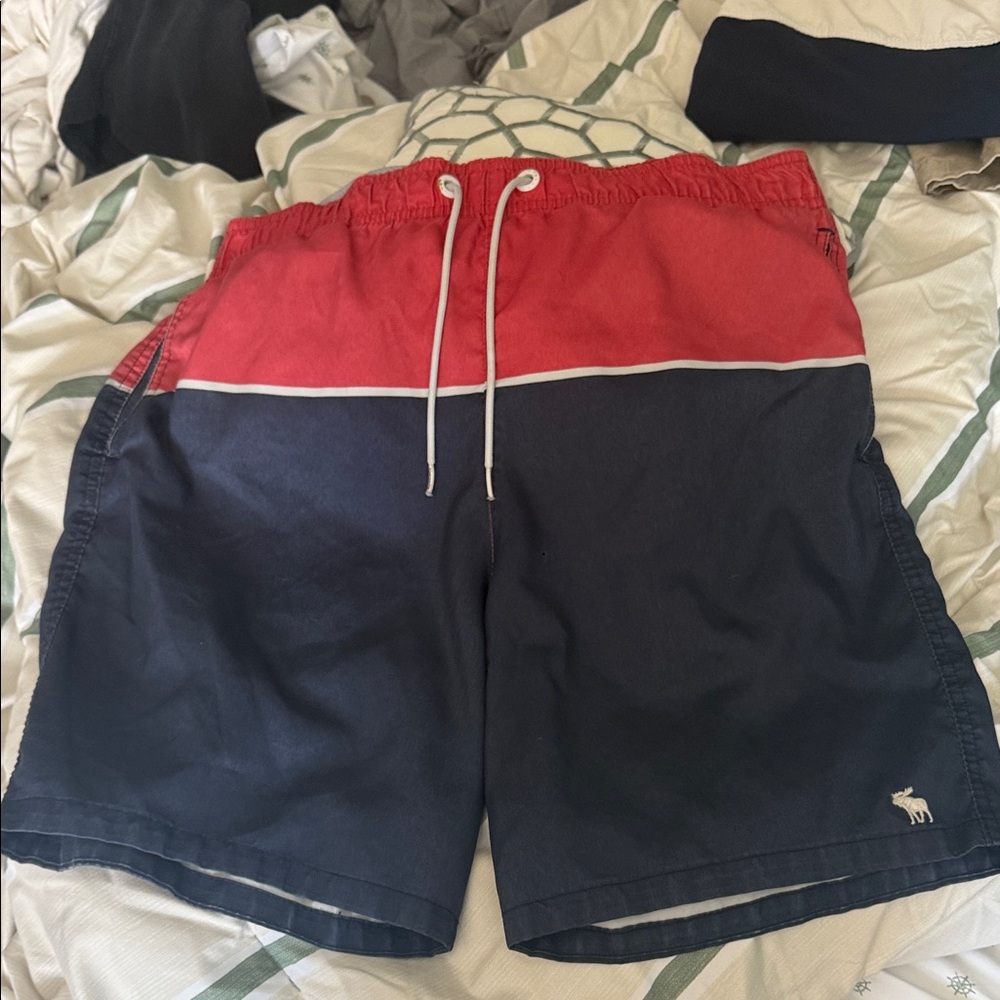 Abercrombie & Fitch Red Swim Shorts